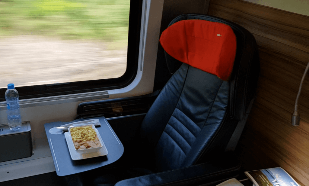 Seat Öbb Railjet from Munich to Budapest 