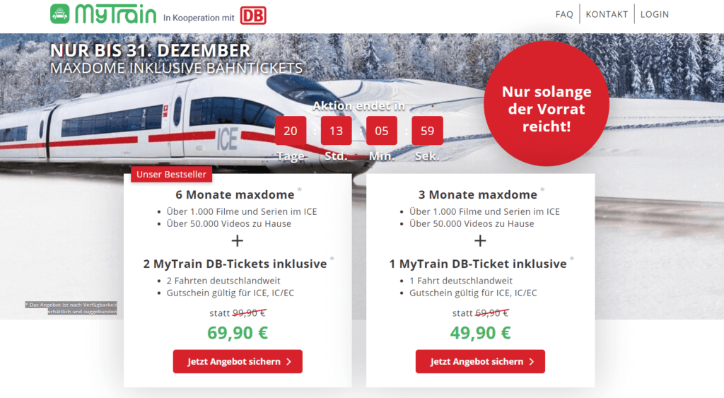 Günstige Bahntickets bei Partneraktionen 